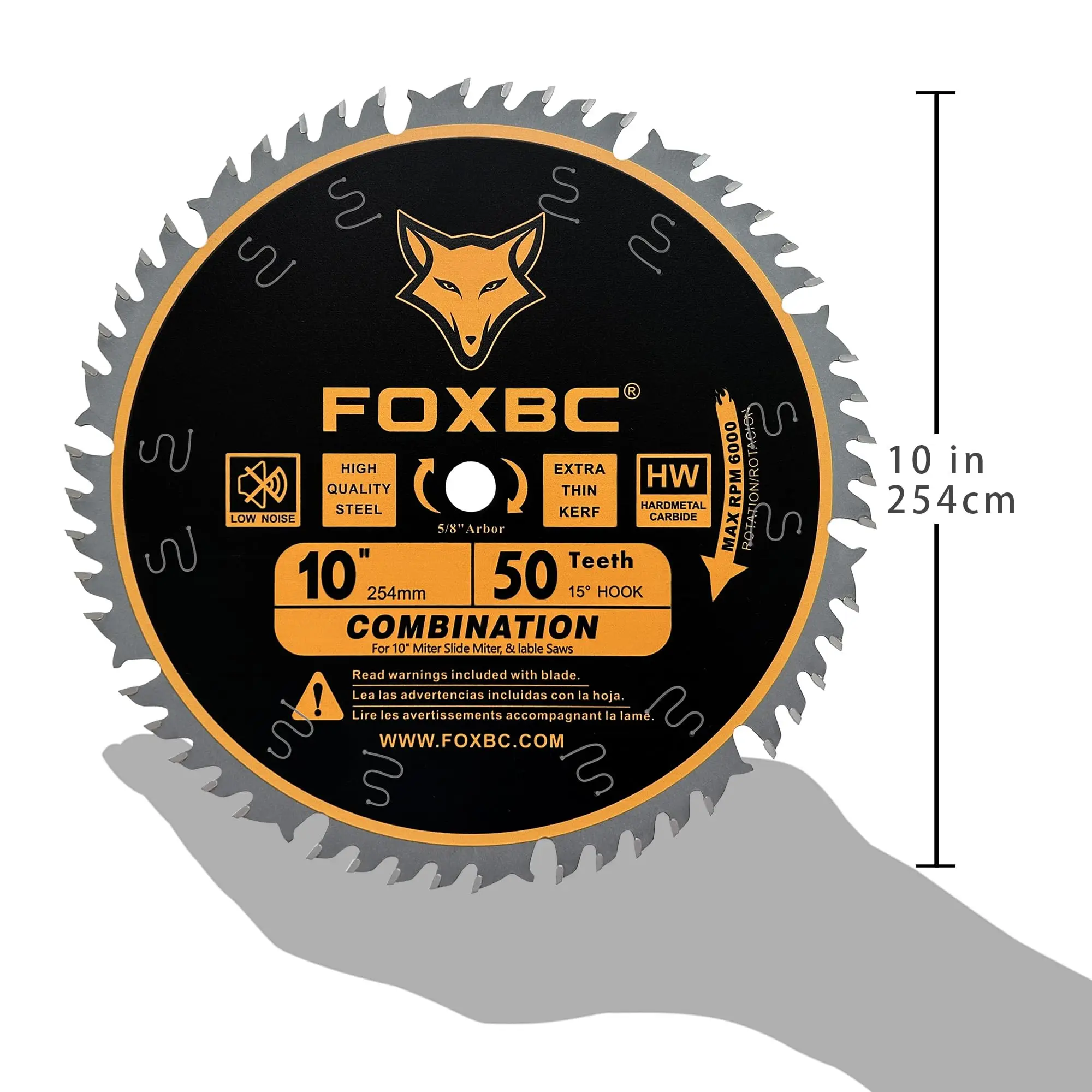 FOXBC 254 мм комбинированные пилы 50 зубьев для резки древесины 1 шт.