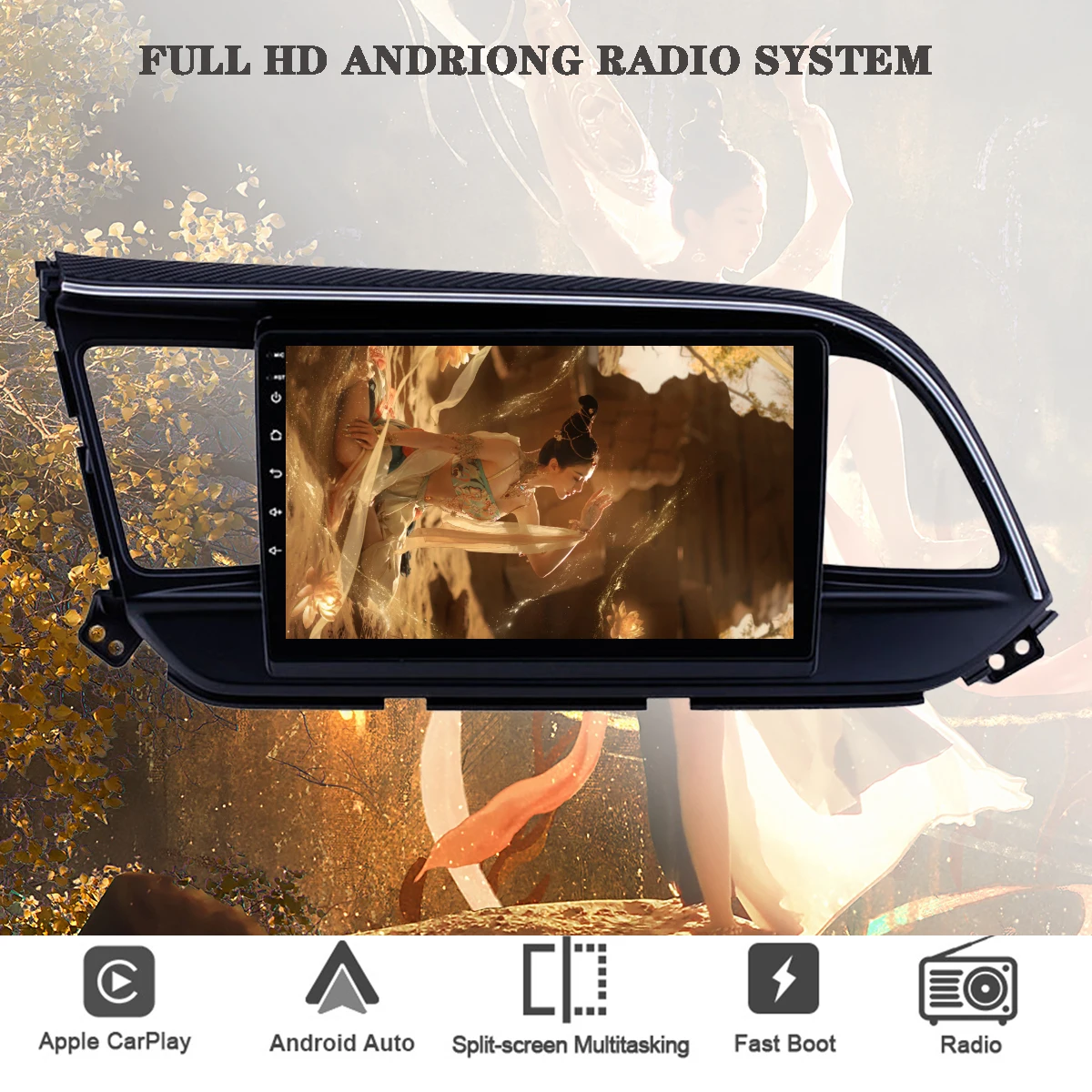 

Android 14 8G Car Radio For Hyundai Elantra 2018 2019 2020 Multimedia Video Player Navigation GPS 2 Din DVD Head Unit Cassette