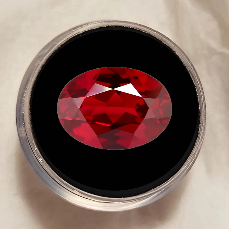 

Nice Boxed Ruby Natural Oval Faceted Cut 13×18mm 15.0ct VVS Loose Gemstone for Jewelry Making Glow Under UV Light Pretty Stone