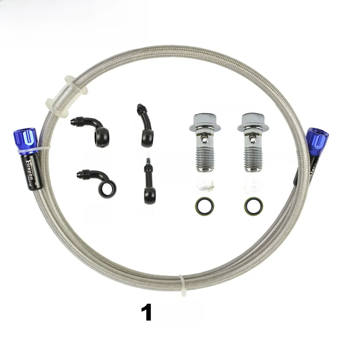 AliExpress Fireyouracing Motorcycle Steel Hydraulic Brake Clutch Line Hose Tube With M10 Brake Screw for Dirt Bike ATV Moped Scooter Quad UTV Go Kart