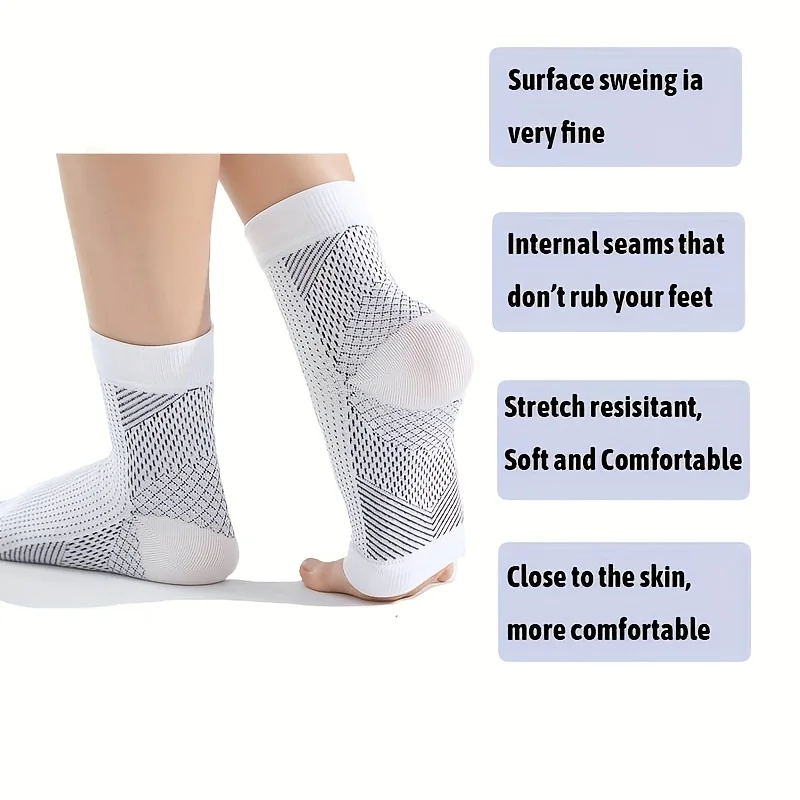 Solid White Calf Sleeves Elastic Sports Compression Leg Sleeves Breathable Running Gym Cycling Outdoor Travel Anti-slip Leg Supp view 5