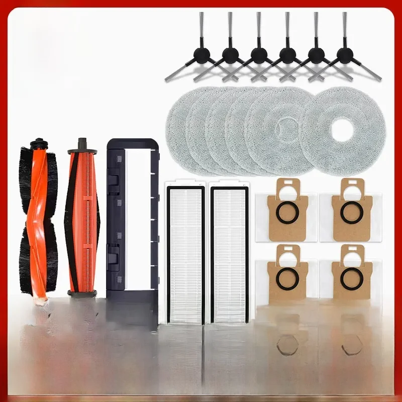 For Xiaomi Robot Vacuum X20 Pro / D102GL Parts Accessories Main Brush Side Brush Hepa Filter Mop Cloth Dust Bag Replacement