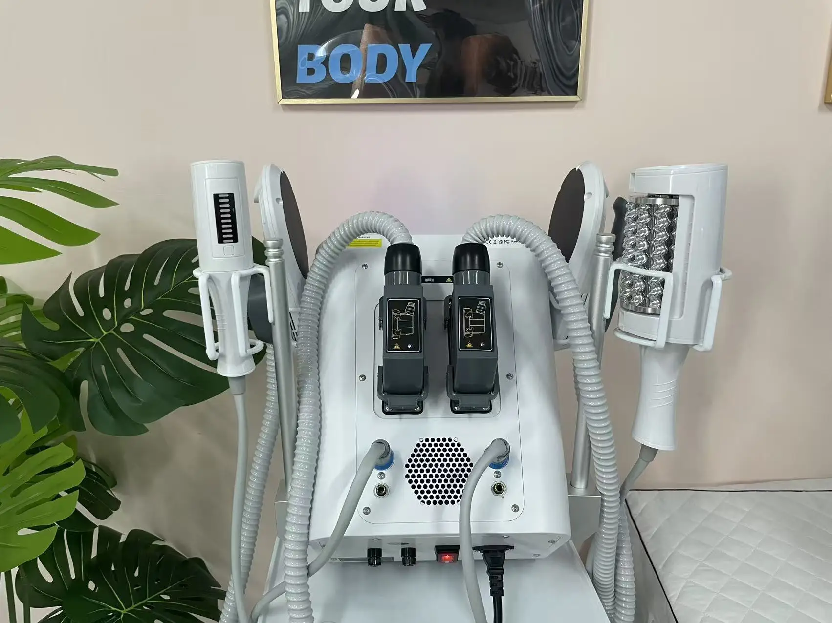 マイオスリムPRO 6500W 15T ボディスカルプティングマシン - ハイEMT筋刺激装置、インナーボールローラー脂肪燃焼機能付き | 家庭用＆サロン用