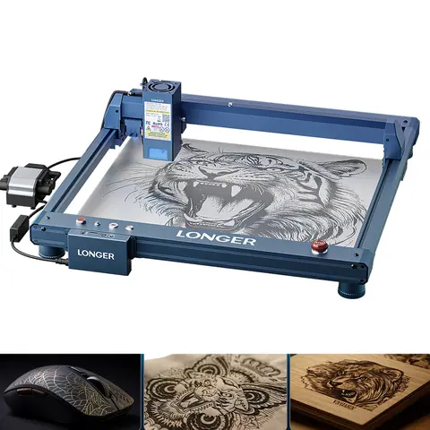 LONGER 30W Laser Engraver Cutter 450x440mm 36000mm/min High Speed CNC Diode Laser Air Assist WiFi LightBurn LaserGRBL for Wood Acrylic Metal