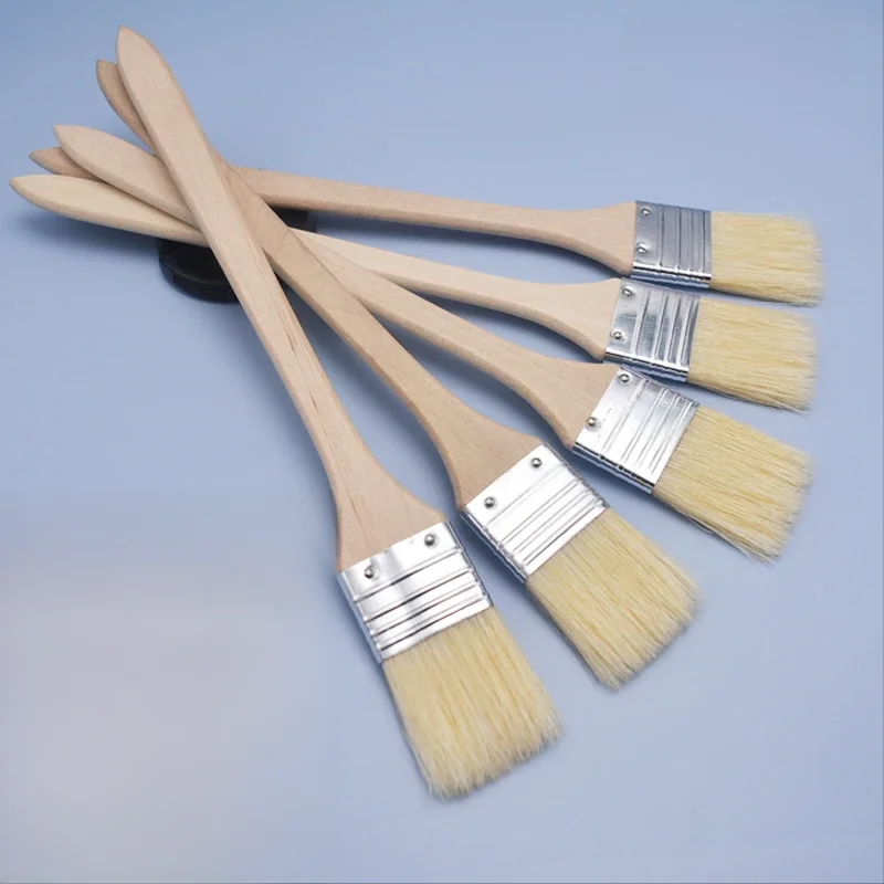 Sélectionné Chongqing poils de porc pinceau peinture à l'huile acrylique gouache peinture murale rangée stylo BBQ barbecue nettoyage conseil brosse