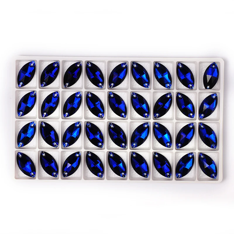 YANRUO 3223 All Sizes Cobalt Horse Eyes Glass Strass Flat Back Crystal Sewing Rhinestones For Clothing Decorations