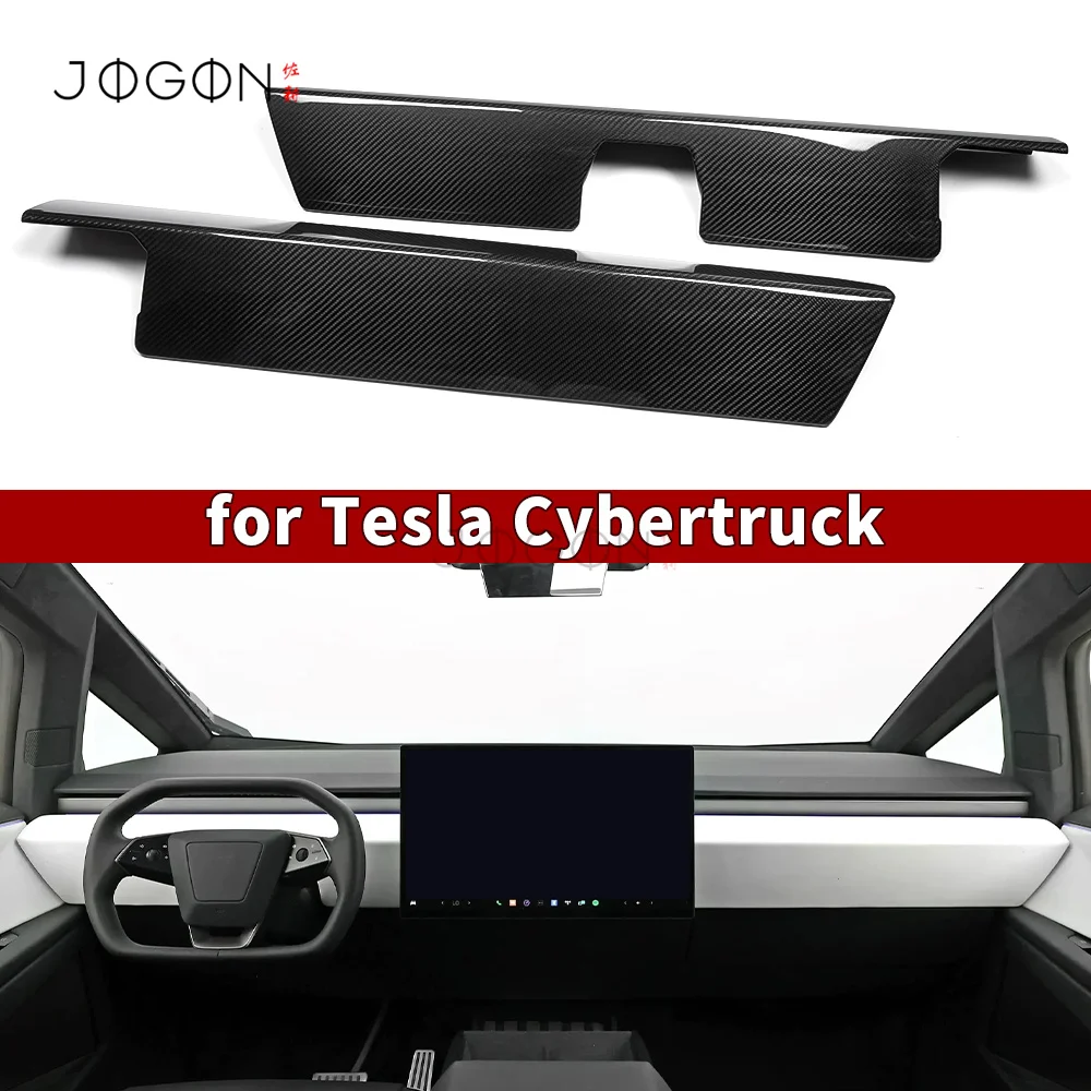 

Pre-preg Dry Carbon Fiber Center Console Dahboard Panel Trim Stick-on For Tesla Cybertruck EV Cyberbeast 2024+