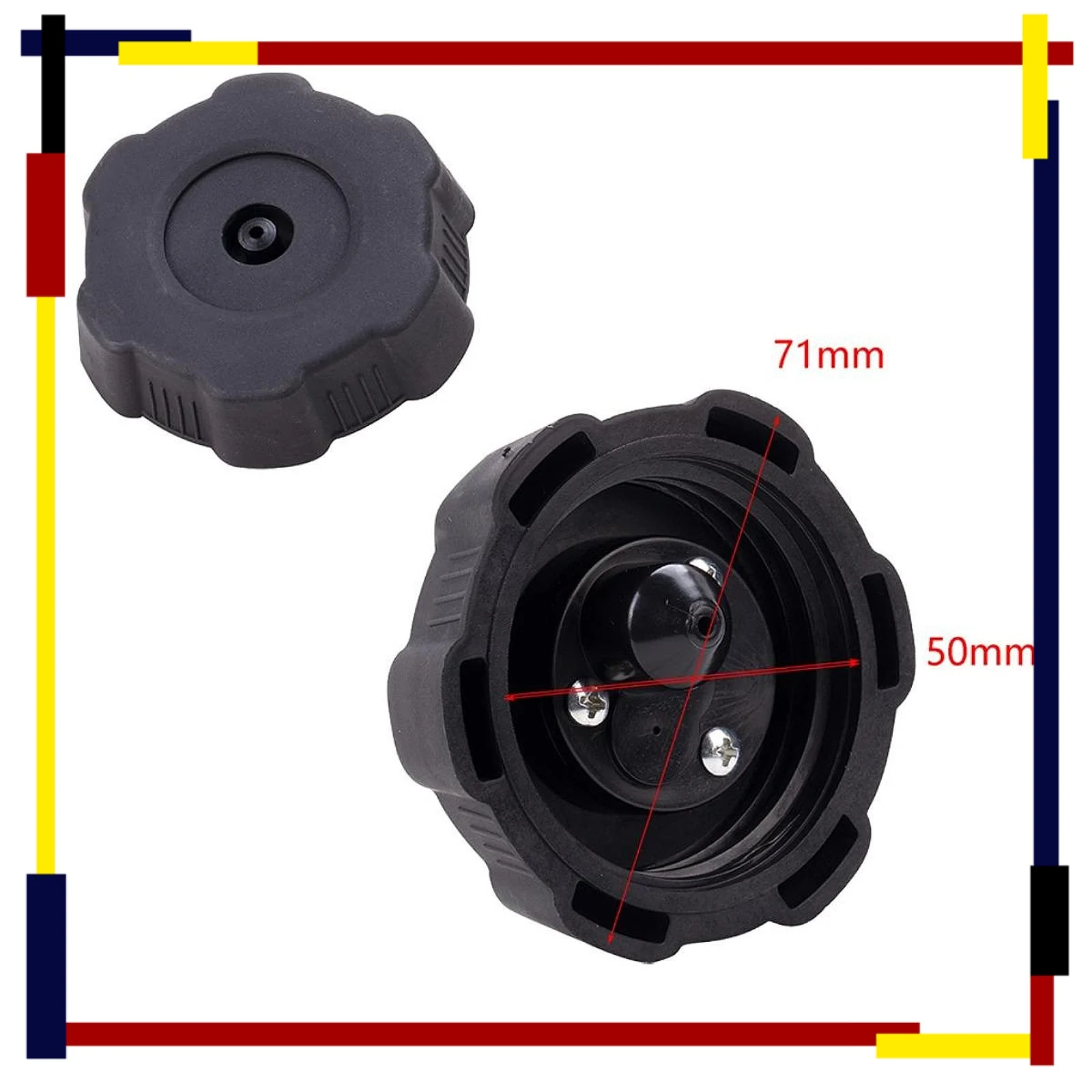 Motorcycle  Generic Gas Fuel Tank Cap Easy Installation for 50cc ATV 4 Wheeler Quad Universal 4 Wheeler Directly Replace