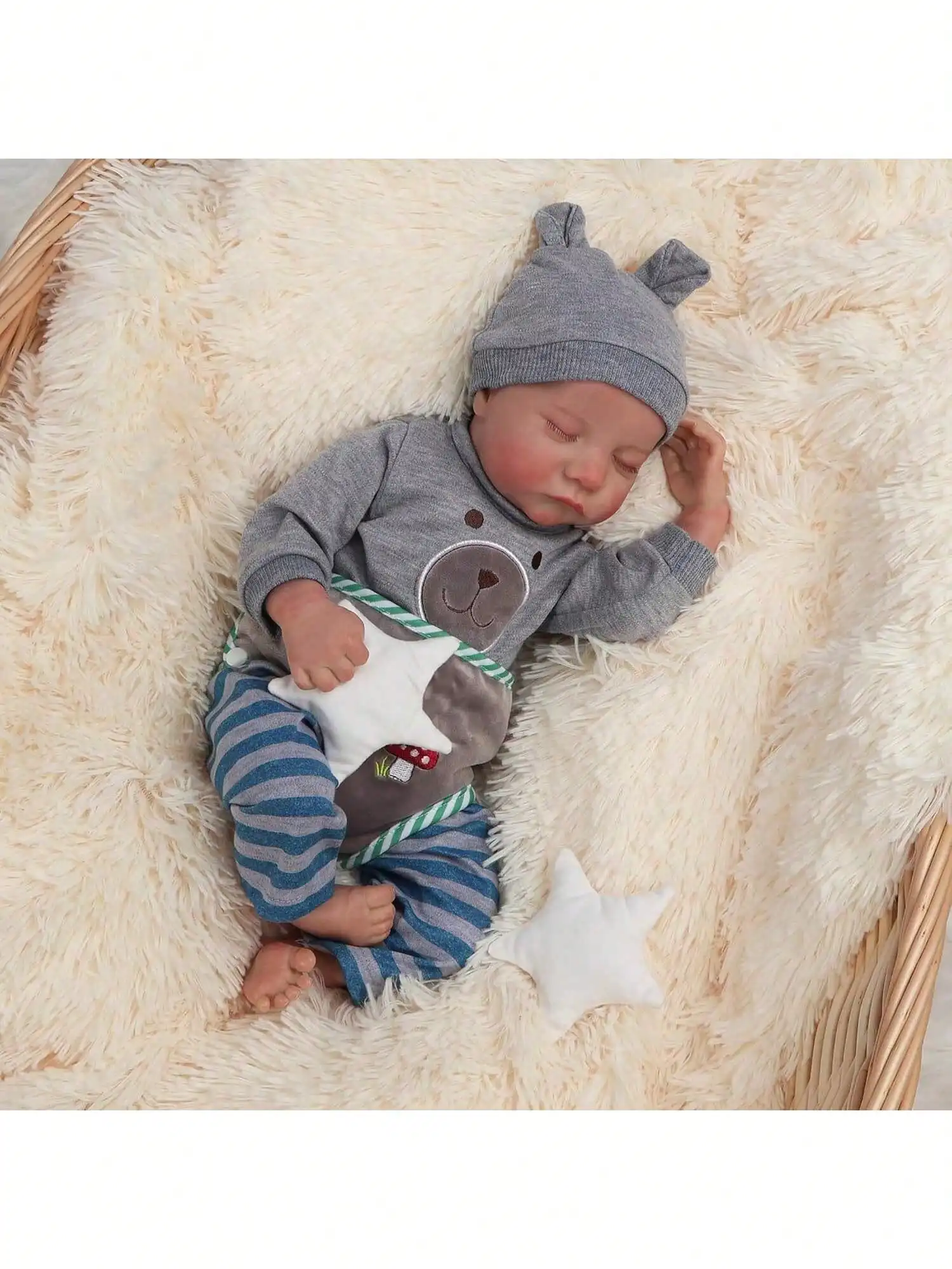 

Реалистичные куклы реборн — 18-дюймовые милые мягкие виниловые реалистичные куклы, расходные настоящие куклы (только куклы/БЕЗ АКСЕССУАР)