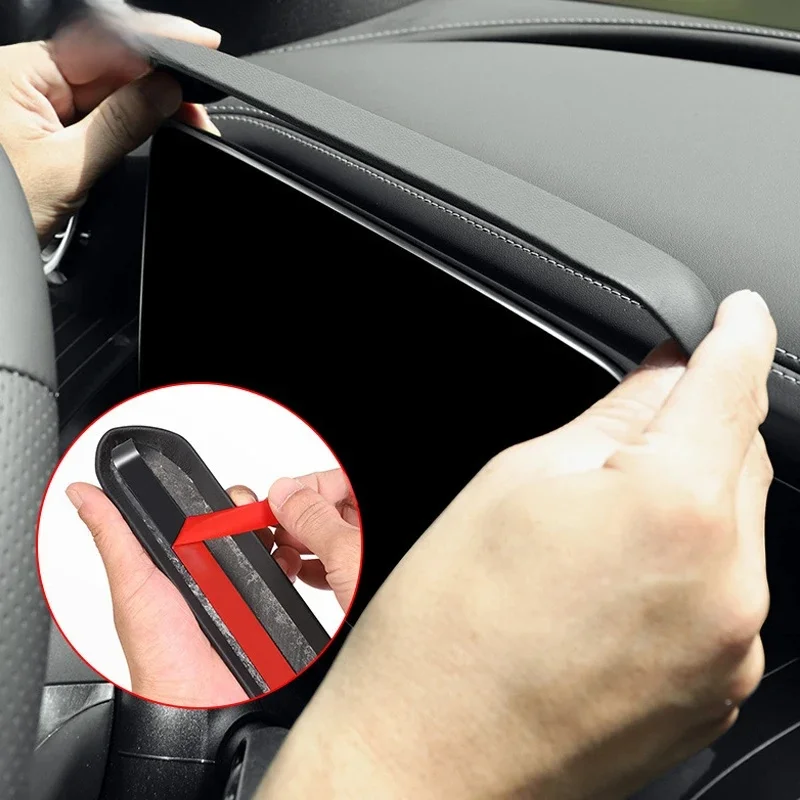 Do Mercedes Benz C GLC E Class W206 X254 W214 Nawigacja na deskę rozdzielczą samochodu Ekran Cieniowanie Osłona przeciwsłoneczna Akcesoria do modyfikacji deski — zdjęcie 2
