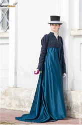 1800s Victorian  Regency era Dress Jane Austen Vintage High Waistline dress Two Piece Tea Party dress Jane Austen day dress