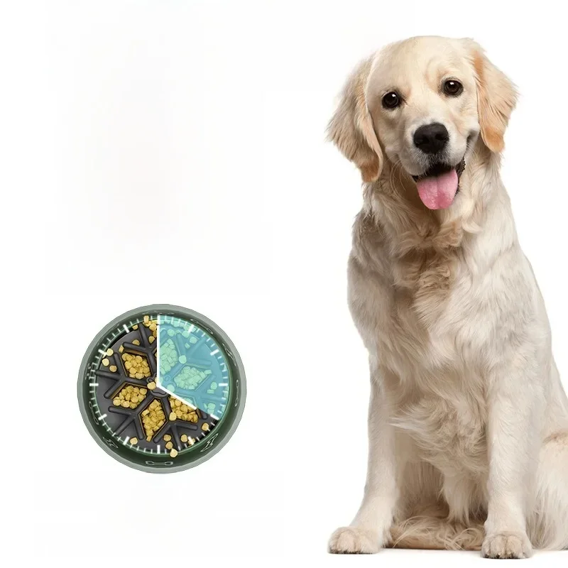 Synchronisation des aliments en silicone pour animaux de compagnie, dispositif anti-étouffement lent, prolongez le temps de manger, résistant à l'étouffement, bol de nourriture lente, bol