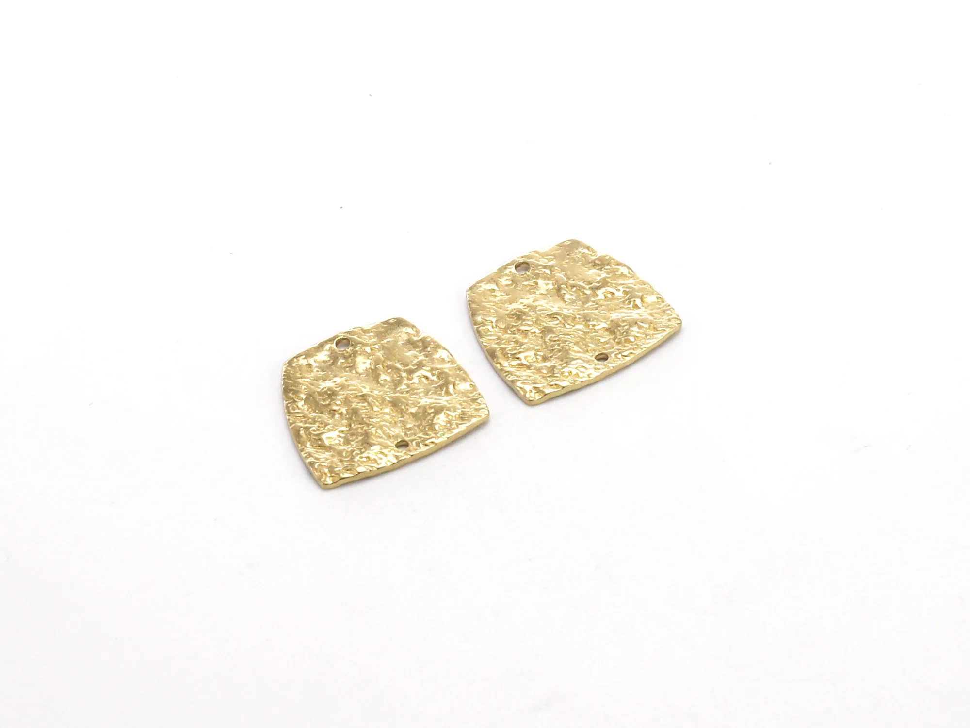 20 pezzi-connettore in ottone trapezoidale martellato, ciondoli per orecchini geometrici, risultati dell'orecchino, 17.5x0.8mm, creazione di gioielli-R730