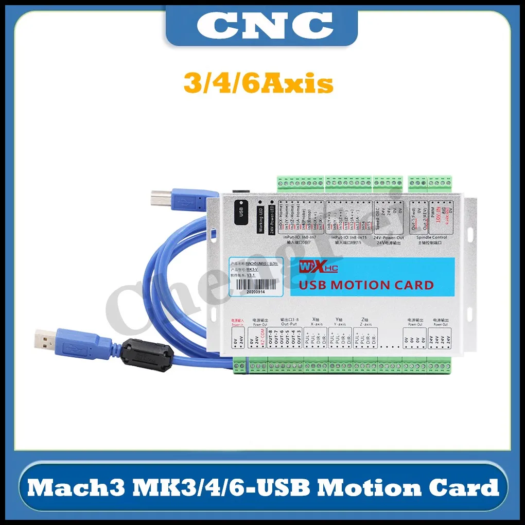 

HOT CNC XHC MKX-V 3/4/6 axis motion control card 2000kHz frequency Mach3 USB controller breakout board for engraving and cutting