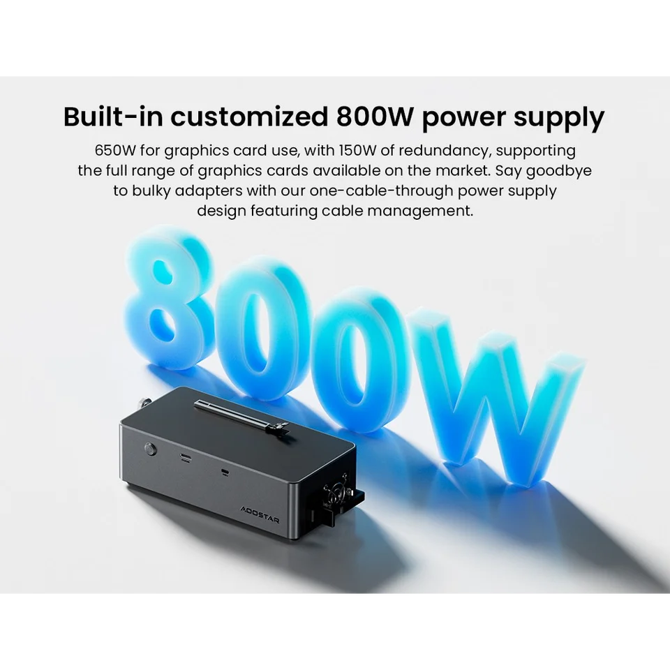 AOOSTAR AG02 EGPU Dock Oculink USB4 PCIe 4.0 X4 External Graphics