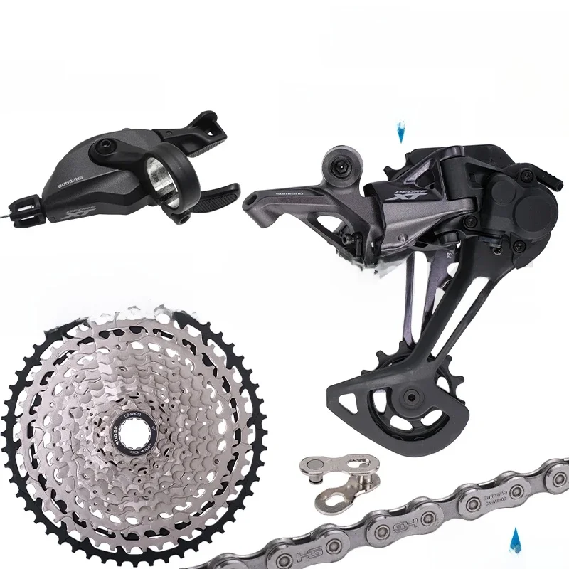 AliExpress Shimano SHIMANO DEORE XT M8100 Groupset with M8100 Shifter Rear Derailleur CN-M6100 Chain Original and Cassette Sprocket 50T/52T