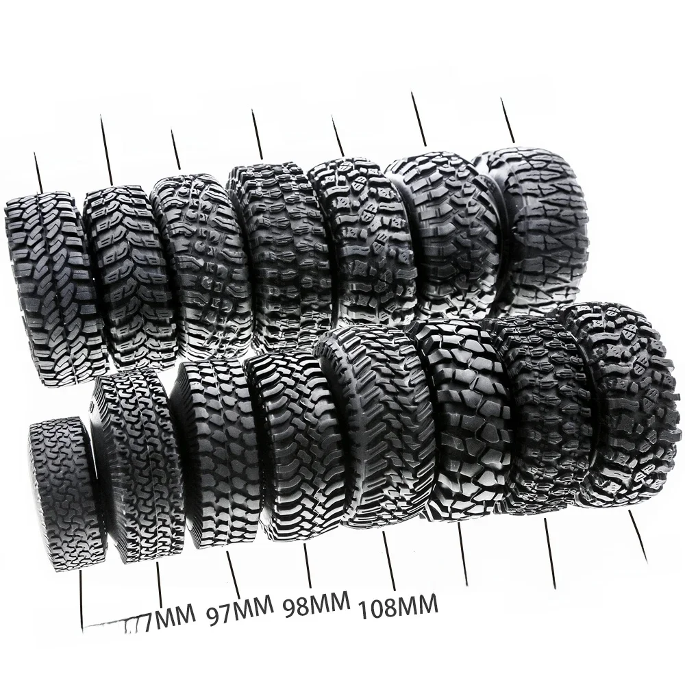 Pneus Roches en Caoutchouc de 1.9 Pouces, pour 1:10 RC Rock inoler TRtage Bronco D90 D110 Axial scx10 90046 RCversiCC01 TF2, 2 Pièces