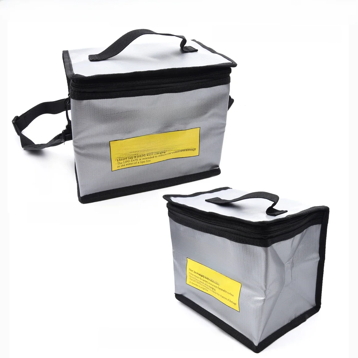Sac de sécurité pour batterie Lipo, sac de rangement Portable antidéflagrant et ignifuge avec protection de sécurité 215x145x165mm pour Batteries de Drone RC