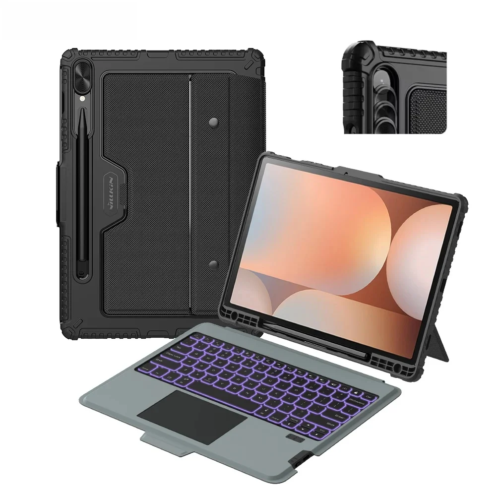 Magic Keyboard For Samsung Galaxy Tab S10 FE+ Case Nillkin Backlight Bluetooth Keyboard Cover For Samsung Galaxy Tab S10+/S10 FE