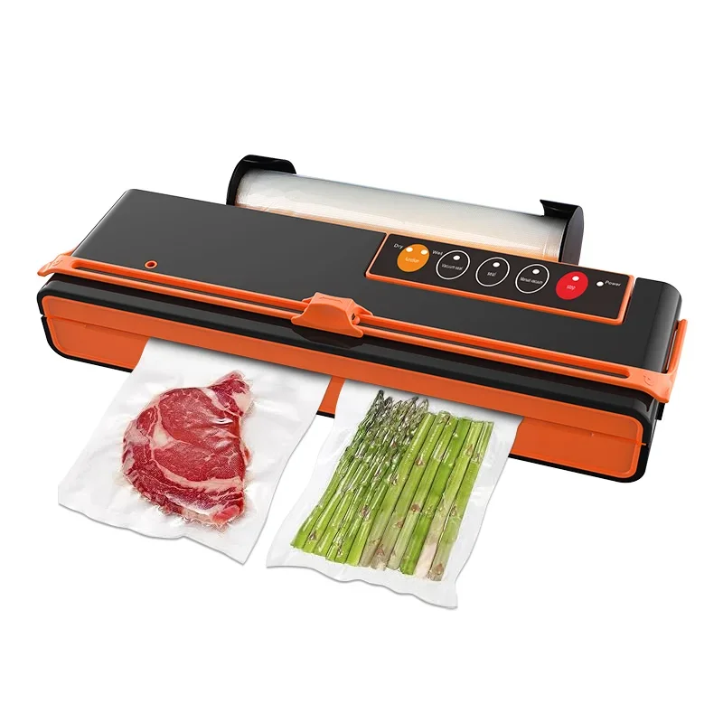 AGASHE Voedsel Vacuümmachine Machine, Degasser vacuümverpakker voor producten met Cutter, Dubbele Pomp Luchtverpakkingsmachine Voor keuken - afbeelding 2