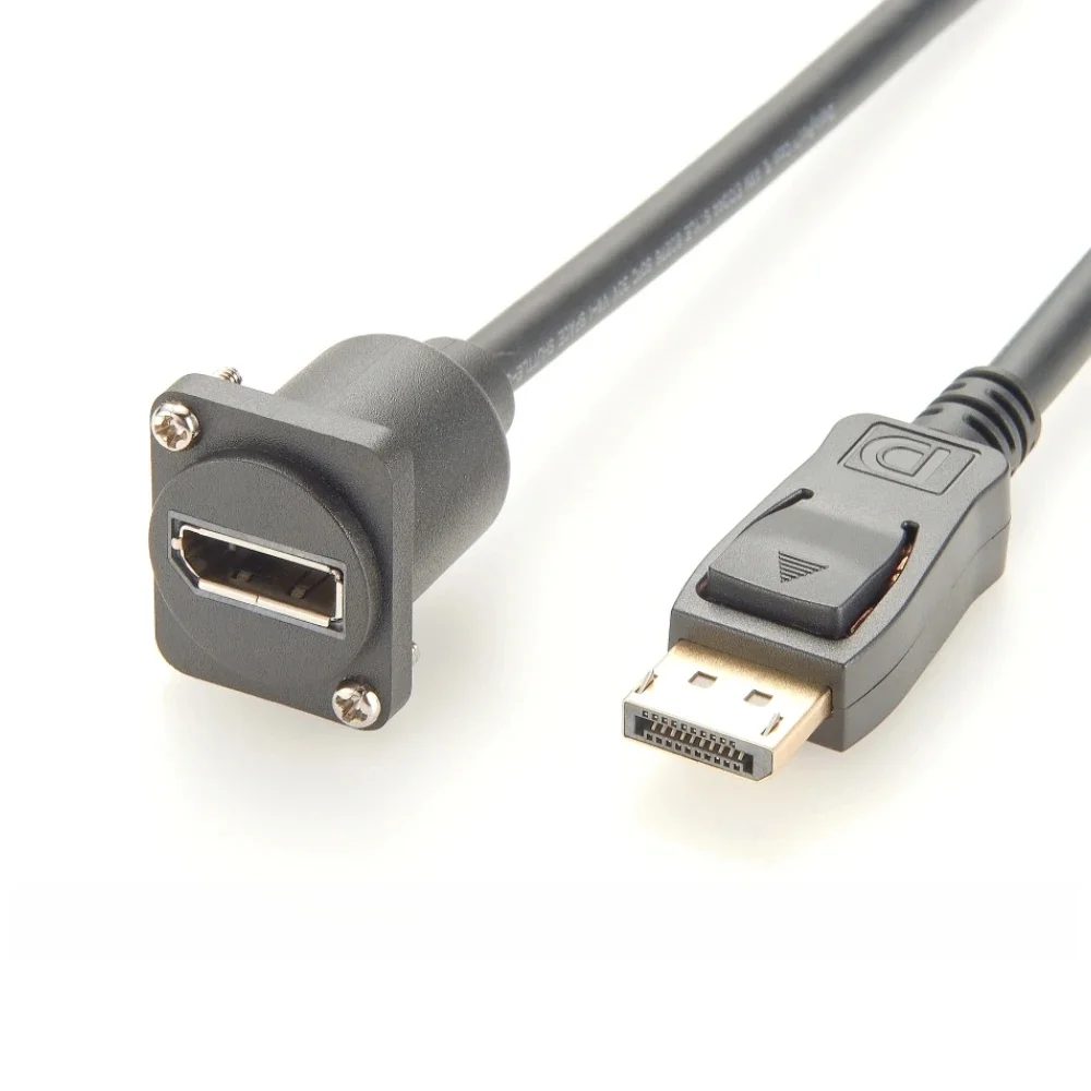 Przedłużacz Displayport męski na żeński typu D DP na DP XLR do montażu panelowego do HDTV HD Digital Audio Video — zdjęcie 2
