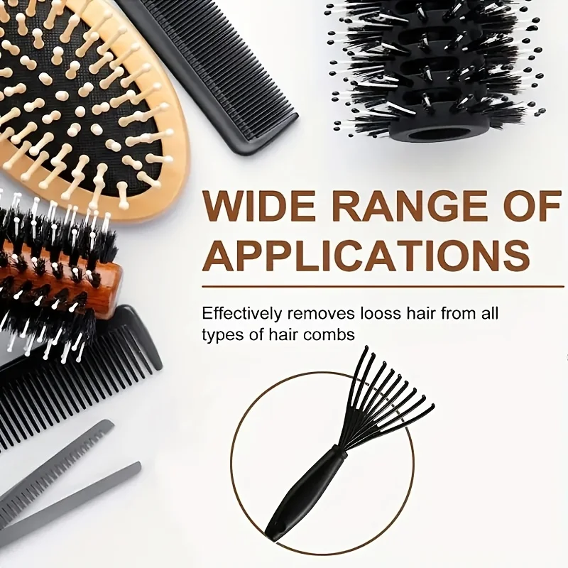 

2pcs of Brush Cleaning Tools, Comb Cleaning, Rake for Removing Hair Dirt, Embedded Comb Tool for Salon And Home Use, Practical And Convenient Plastic Handle Supplies