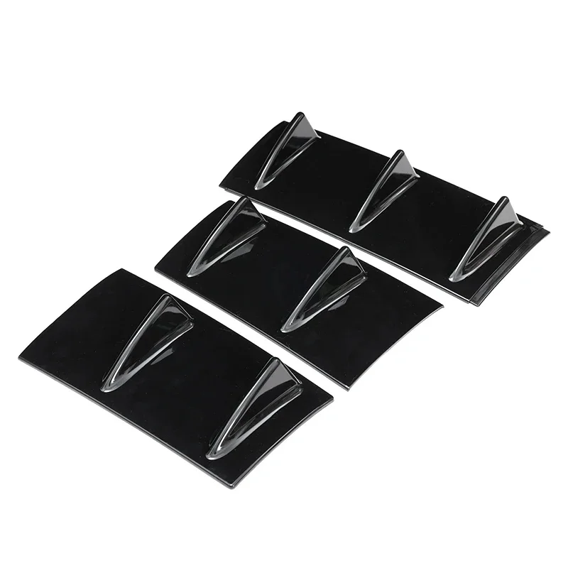 Offre spéciale générale aileron de requin trois sections lèvre de pare-chocs arrière de voiture diffuseur à 7 ailerons becquet universel un Kit de carrosserie