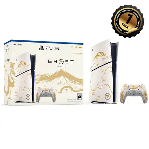 PlayStation 5 Slim Console – Ghost of Yōtei Gold Limited Edition Bundle
