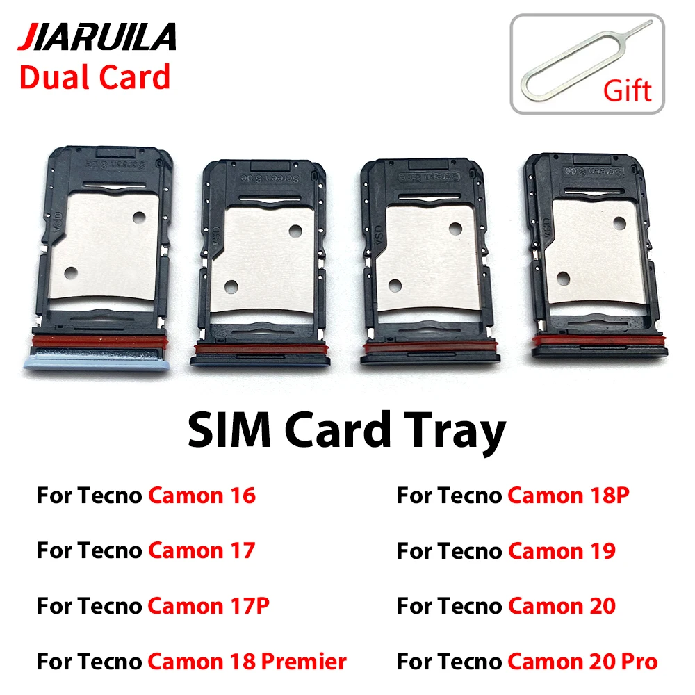 Sim Card Slot Tray Holder Sim Card Reader Socket For TecnoCamon 18 Premier/Camon 18P/Camon 19/Camon 19 Neo/Camon 20/Camon 20 Pro