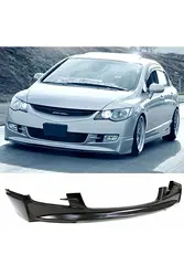 For Honda Civic Fd6 (Non Facelift Model)Front Lip Mugen Prefix 2006 2007 2008 2009 Abs Plastic Matte Black - Body Kit Spoiler