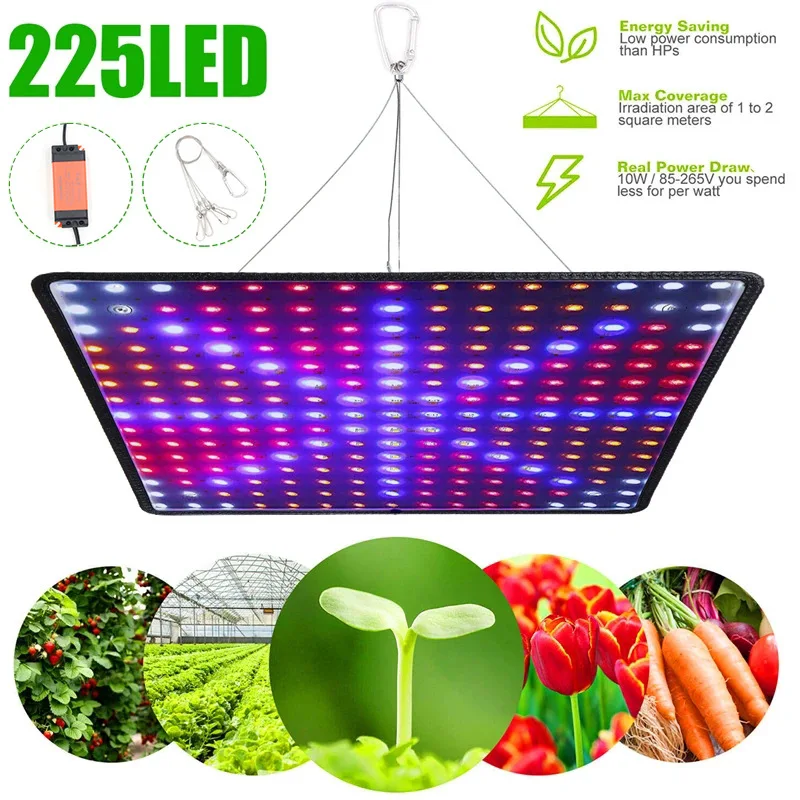 Ultra-thin Panel Phytolamp Hydroponics Growing System for Indoor Plant Greenhouse Growth Fill Light Full Spectrum Led Grow Light