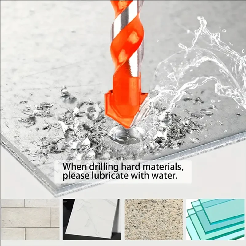 6mm Tungsten Steel Triangle Drill Bit 10pcs Kit for Stone Concrete Glass Ceramic Cutting