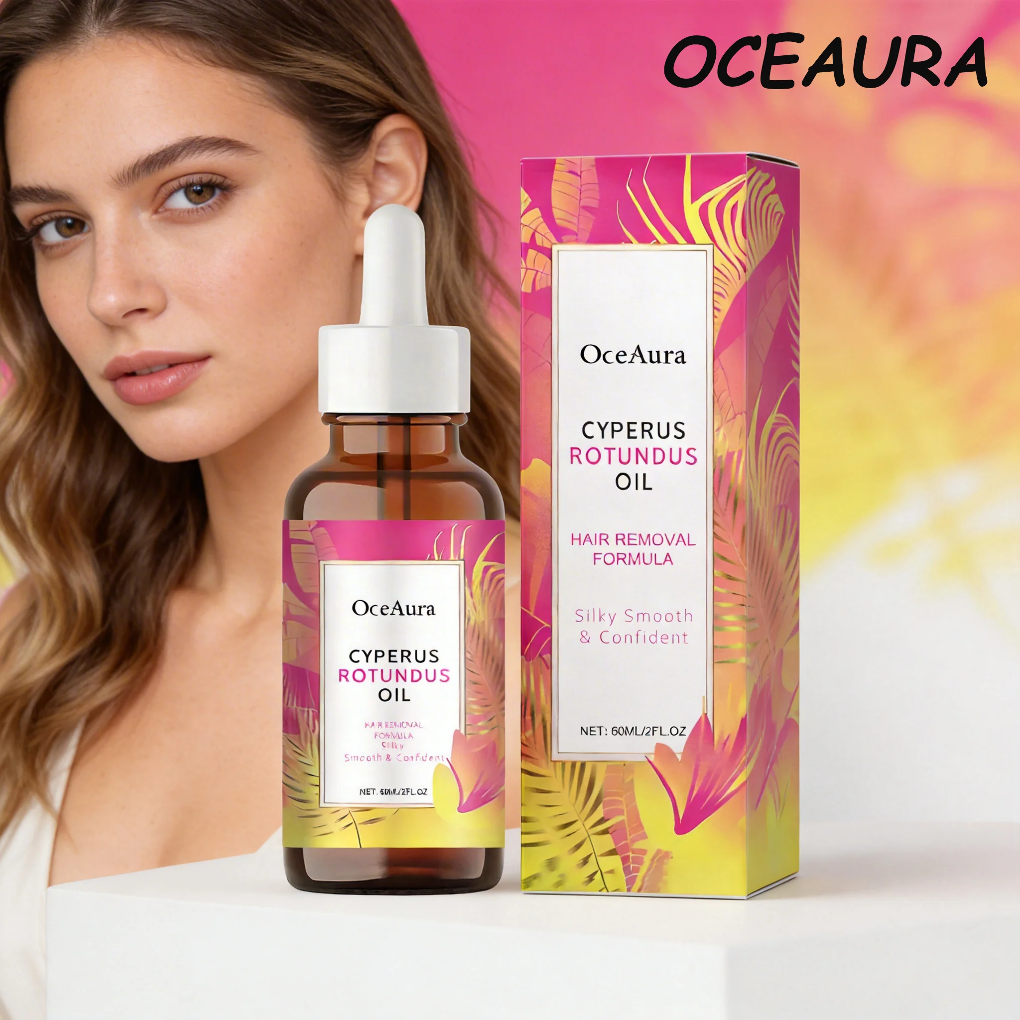 

OCEAURA 60 мл Масло Cyperus Rotundus: Увлажняющая и успокаивающая сыворотка для кожи, облегчающая состояние после удаления волос, легкая, нежирная, для ухода за женской кожей