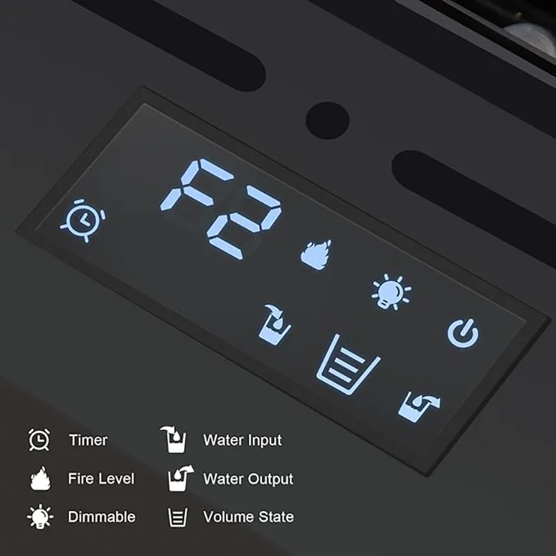 مدفأة كهربائية بالبخار لغرفة المعيشة محاكاة ذكية ثلاثية الأبعاد رذاذ اللهب Tuya APP برنامج التحكم في مدفأة خزانة التلفزيون
