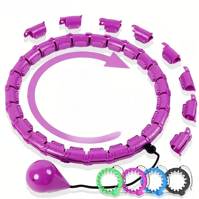 Cerceaux d'exercice lestés pour adultes, cerceau de Sport intelligent, conception facile et détachable avec poids réglable, équipement de gymnastique de Fitness pour la maison