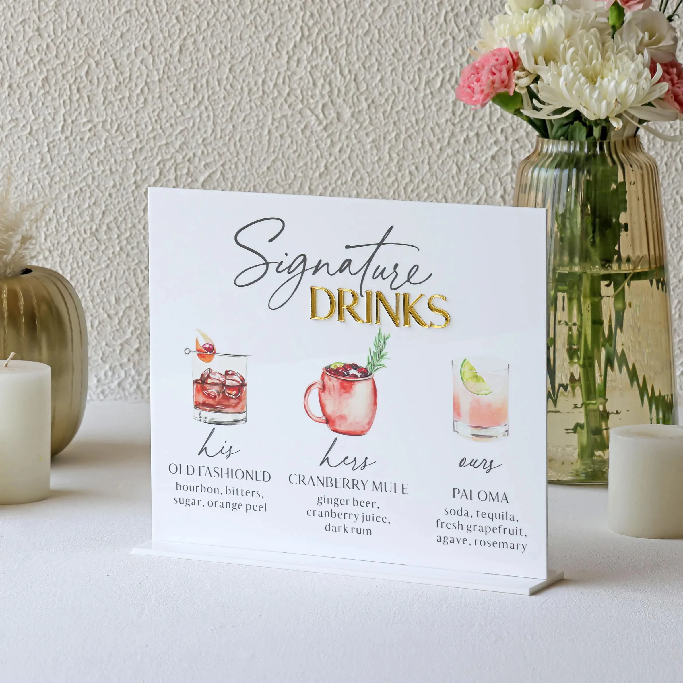 Firma per matrimonio Cartello - Cocktail Recipe Book recensione e prezzo