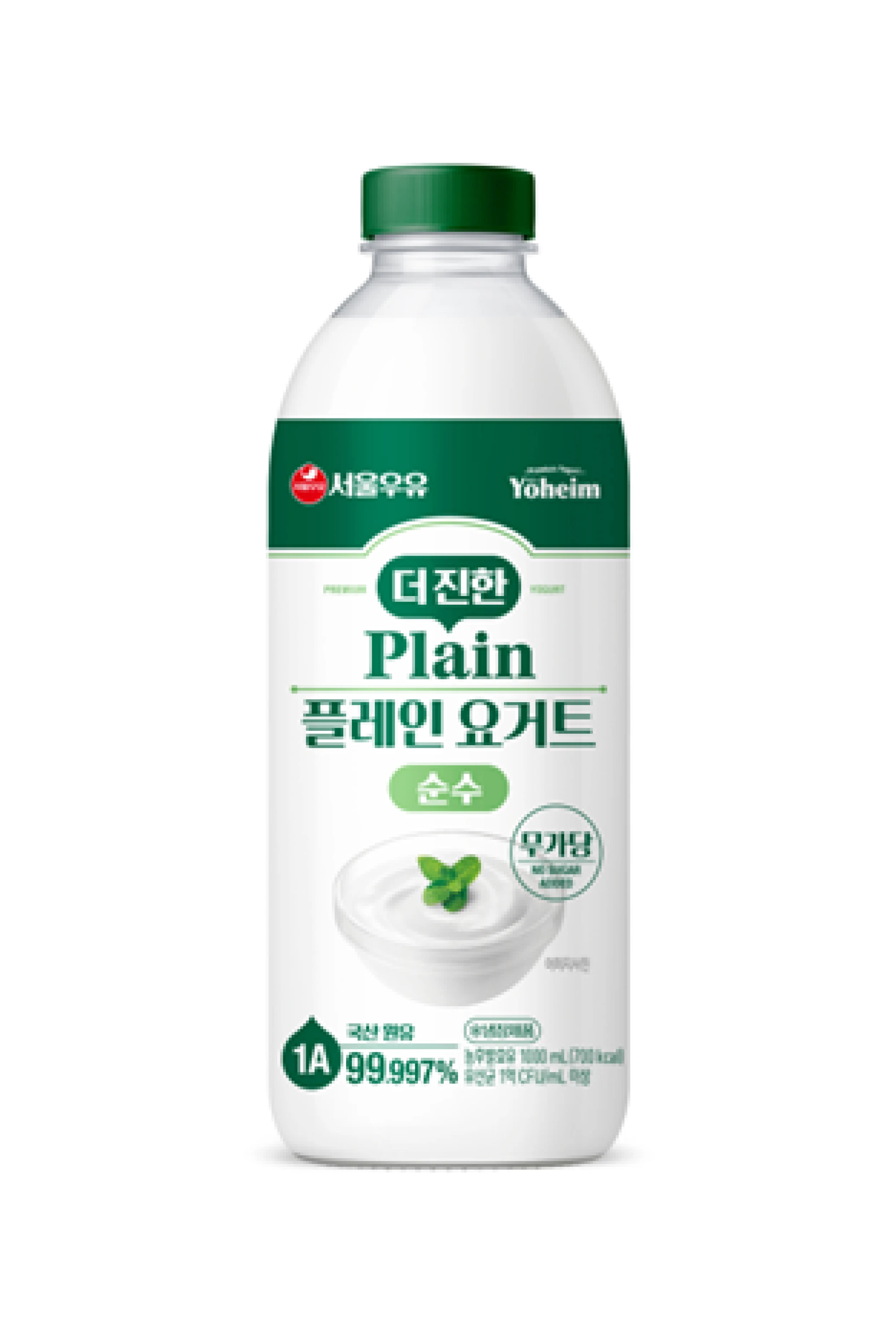 Seoul Muyu Dithered Plain Yogurt Pure 1L X 2 Pieces