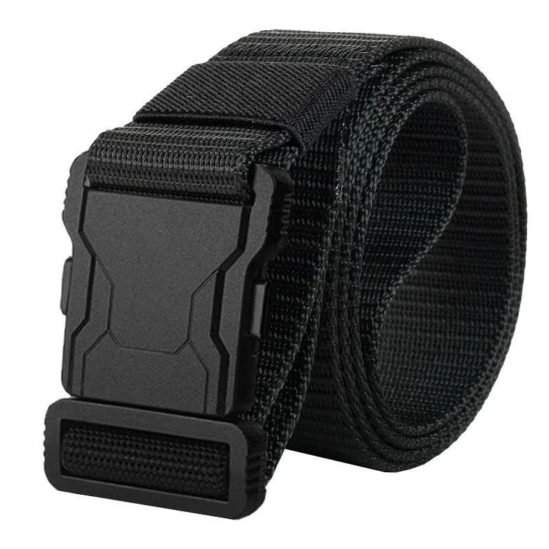 Véritable ceinture tactique à dégagement rapide, ceinture militaire d'extérieur en Nylon véritable souple, accessoires de sport pour hommes et femmes, ceinture noire