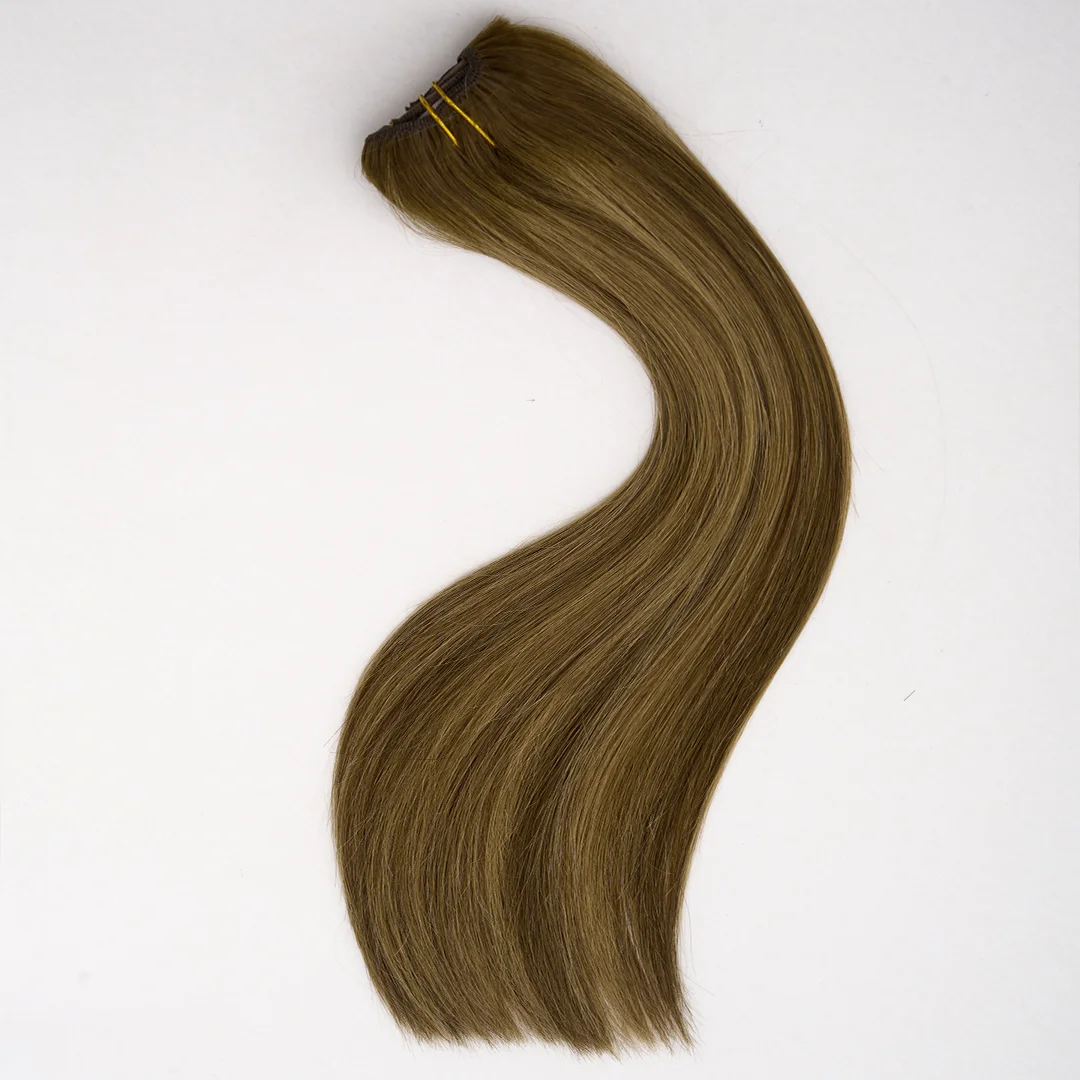 جديد كليب في وصلات شعر الشعر البشري 100% وصلات شعر ريمي طبيعية لحمة مزدوجة 7 قطع الشعر البشري زيادة حجم الشعر