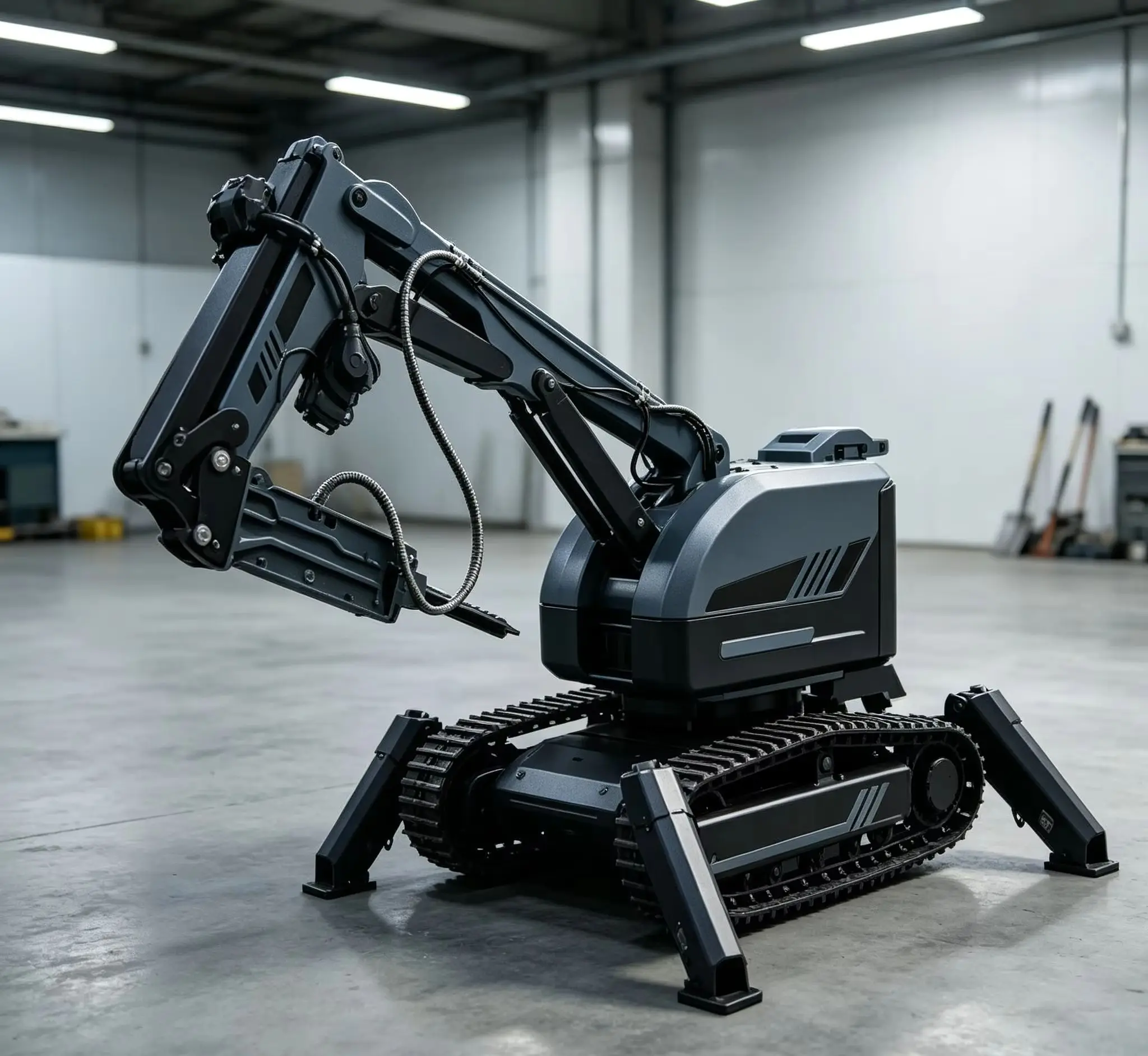 Wireless Remote Hydraulic Demolition Robot Crawler With Rock Breaking Hammer For Quarry Secondary Crushing Construction Task