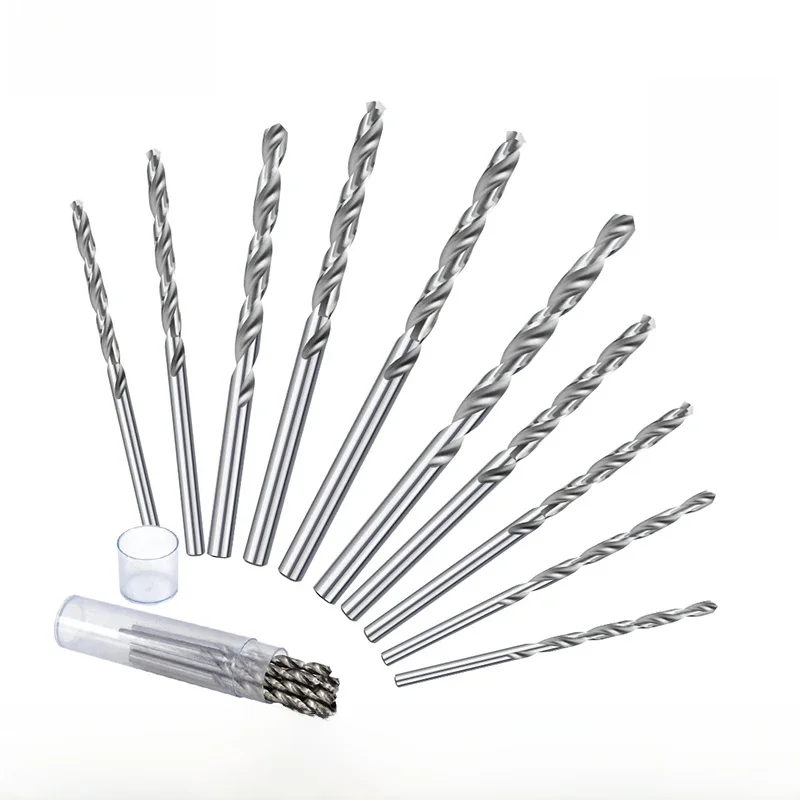 CMCP 10 pièces 0.3-4mm HSS forets hélicoïdaux Micro tige droite haute vitesse en acier main foret électrique pour outil rotatif Dremel