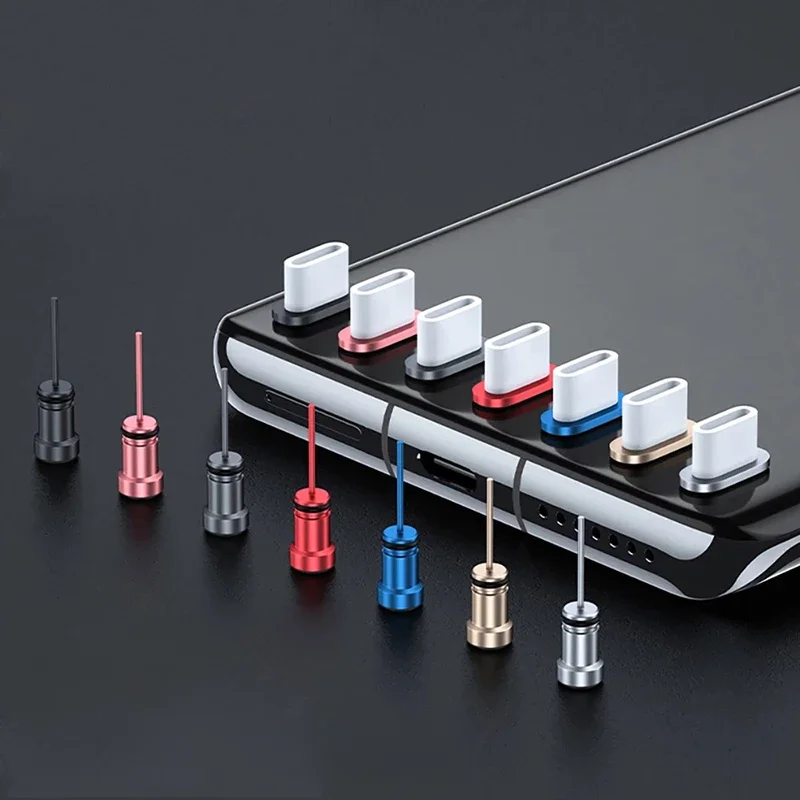 Port ładowania Micro USB typu C Wtyczka przeciwpyłowa Port ładowania słuchawek Osłona portu ładowania do iPhone'a 6 5 5s Samsung Huawei Xiaomi — zdjęcie 2