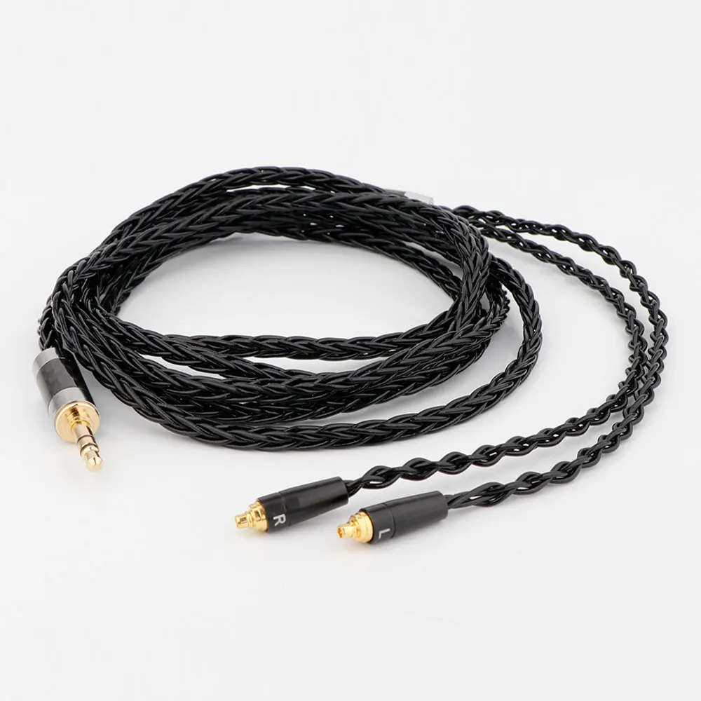8-жильный MMCX кабель для наушников Preffair с 2,5 мм/4,4 мм/3,5 мм/XLR/6,5 мм/сбалансированный для IE300 IE900 N30 N40