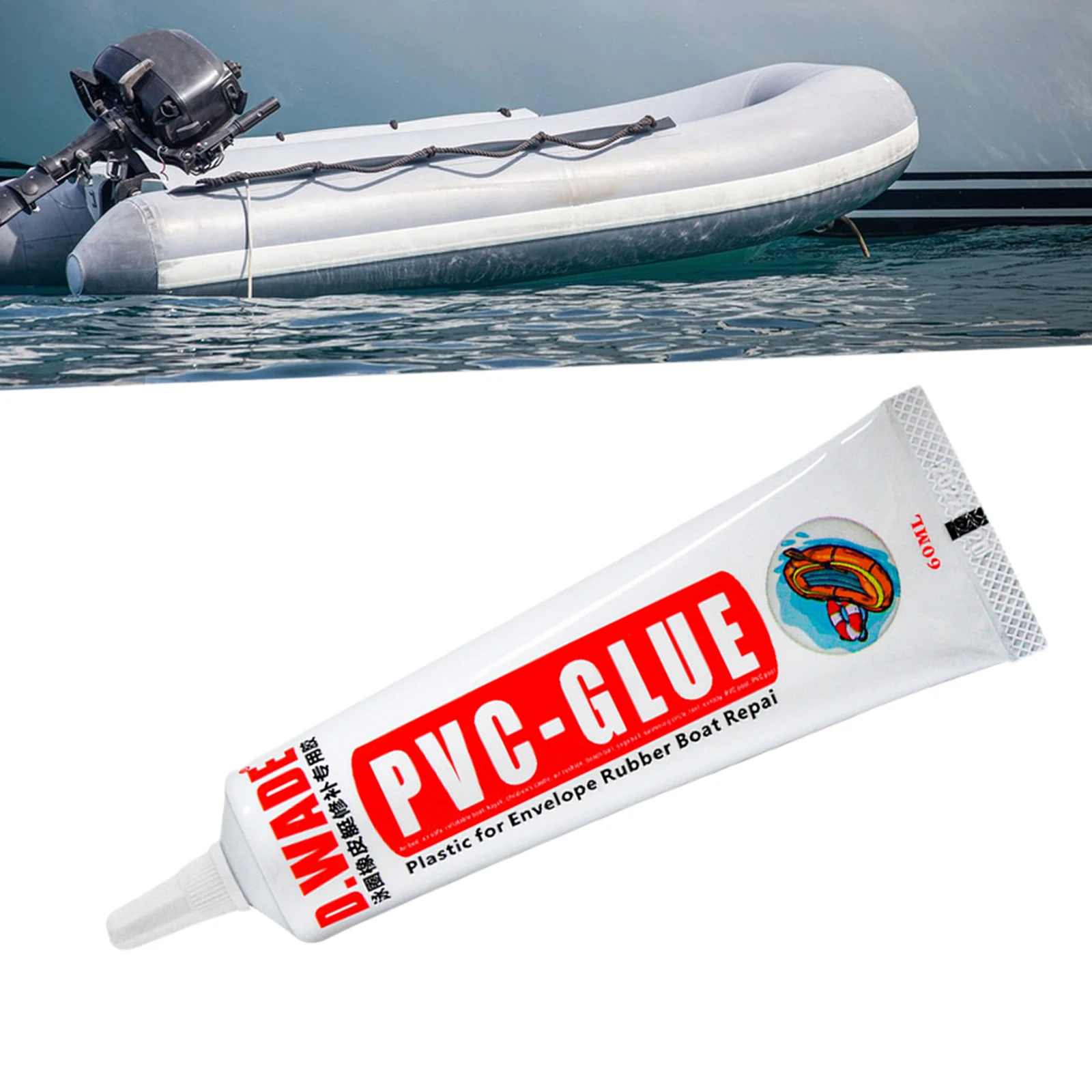 1 Pc Inflatable Boat Repair Glue 60ml PVC Glue  Accessory Strong Adhesion Enduring for Kayak Rubber Boat Rain Boots Air Mattress