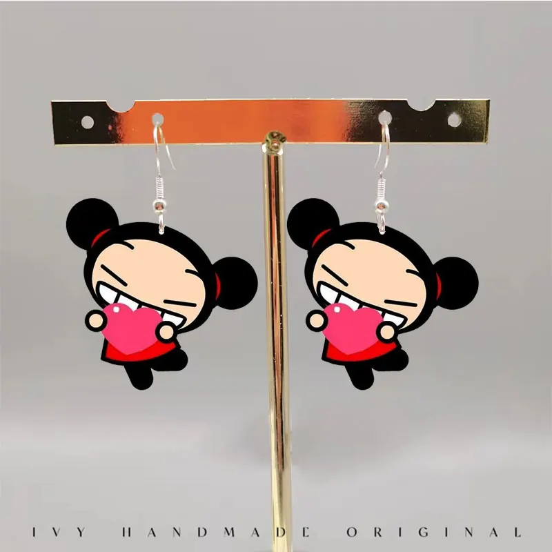 China Doll Pucca orecchini pendenti acrilico Pucca orecchini accessori per bambini adulti gioielli bambini fan regali amici