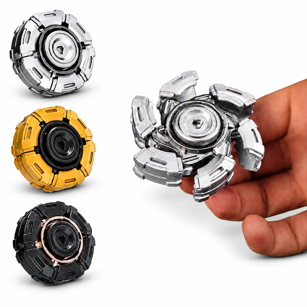 Openable Armor EDC Finger Spinner, Smooth Rotating Handheld Spinning Top, Portable Pocket Desk Toy and Novelty Gift