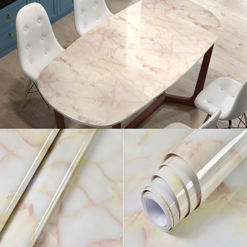 40cm marble self-adhesive wallpaper bathroom kitchen cabinet countertop contact paper PVC waterproof wall sticker