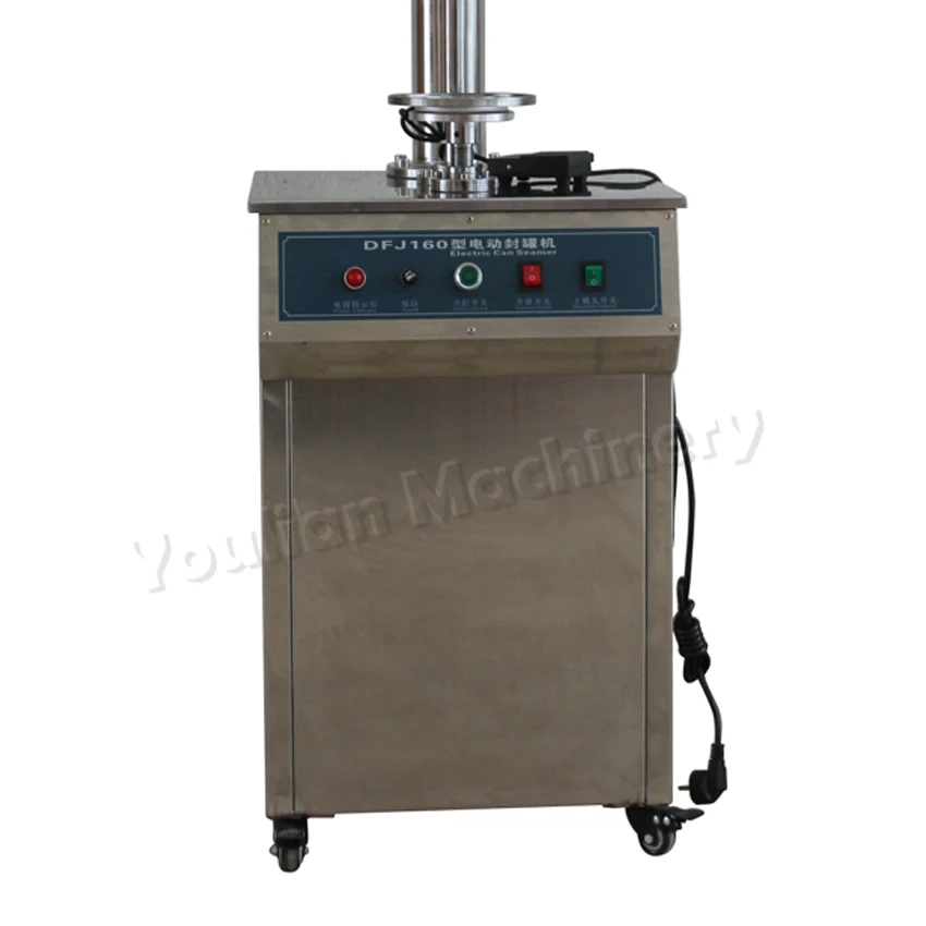 Máquina semiautomática de sellado de latas de aluminio, sellador de latas y tarros para bebidas, aceite, Soda, cerveza, atún, DFJ-160