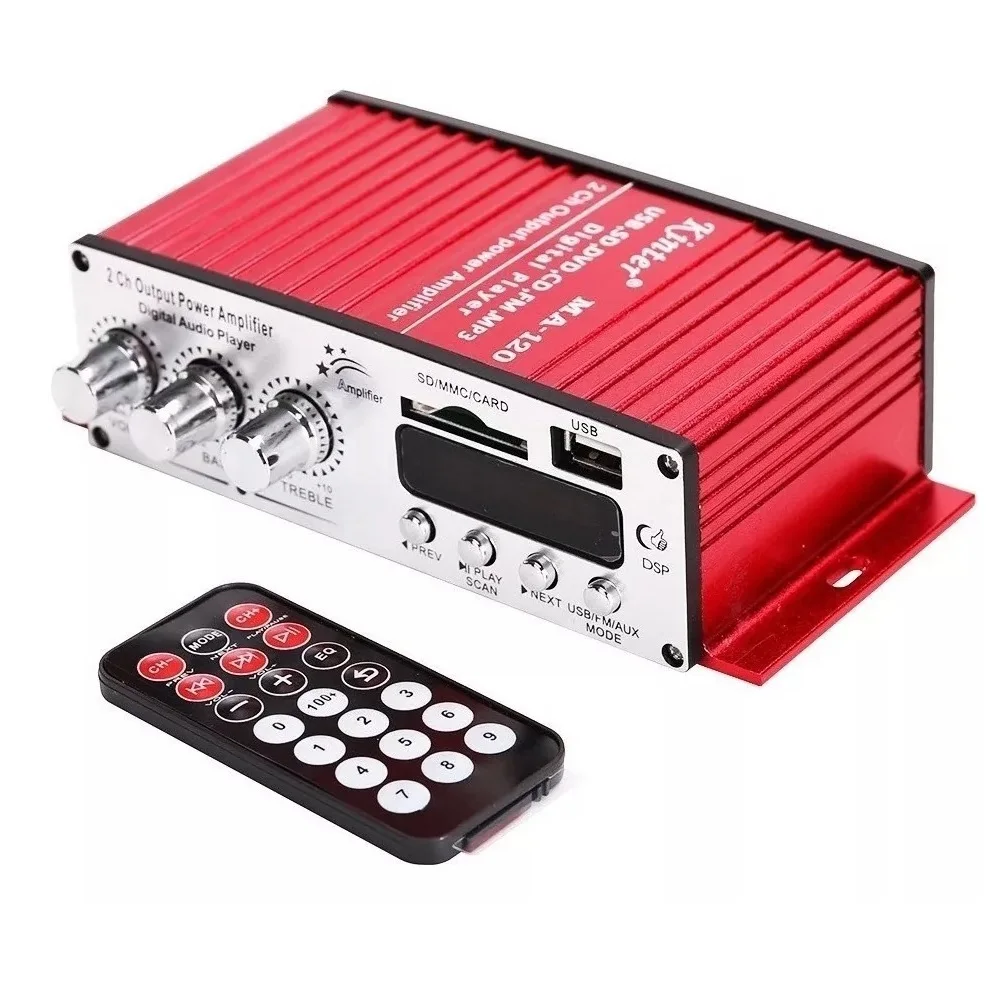 Mini Amplificador Som Ambiente Potência Música Caixa MA-120