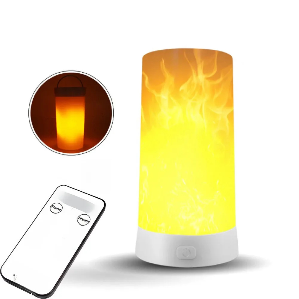 USB wiederaufladbare LED-Flammenlampe, simuliertes Flammeneffektlicht, realistisches Feuer-Atmosphärenlicht, Innendekoration, 4 Beleuchtungsmodi